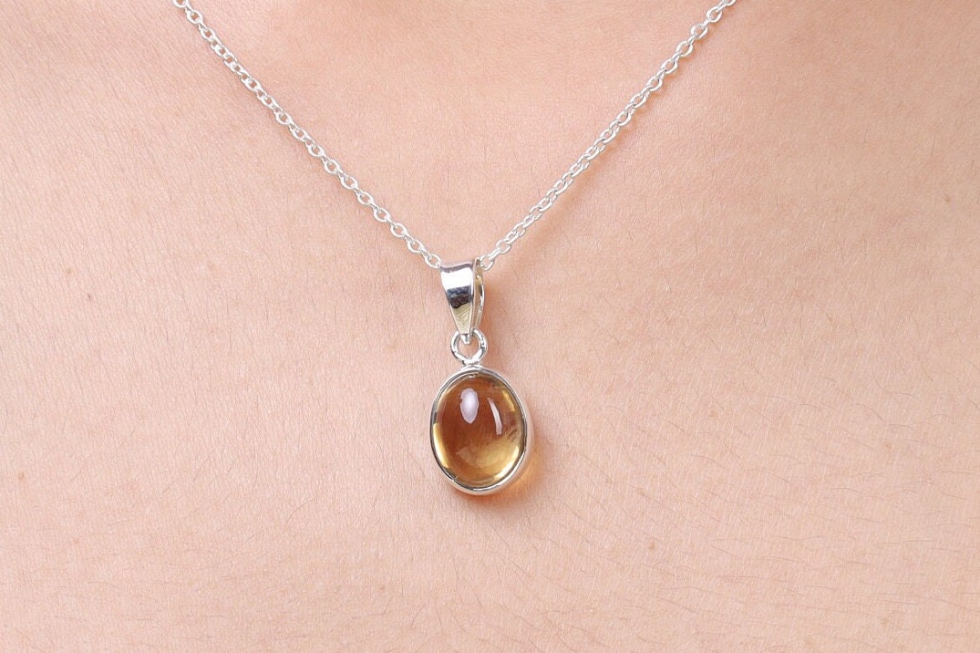 Citrine Sterling Silver Pendant