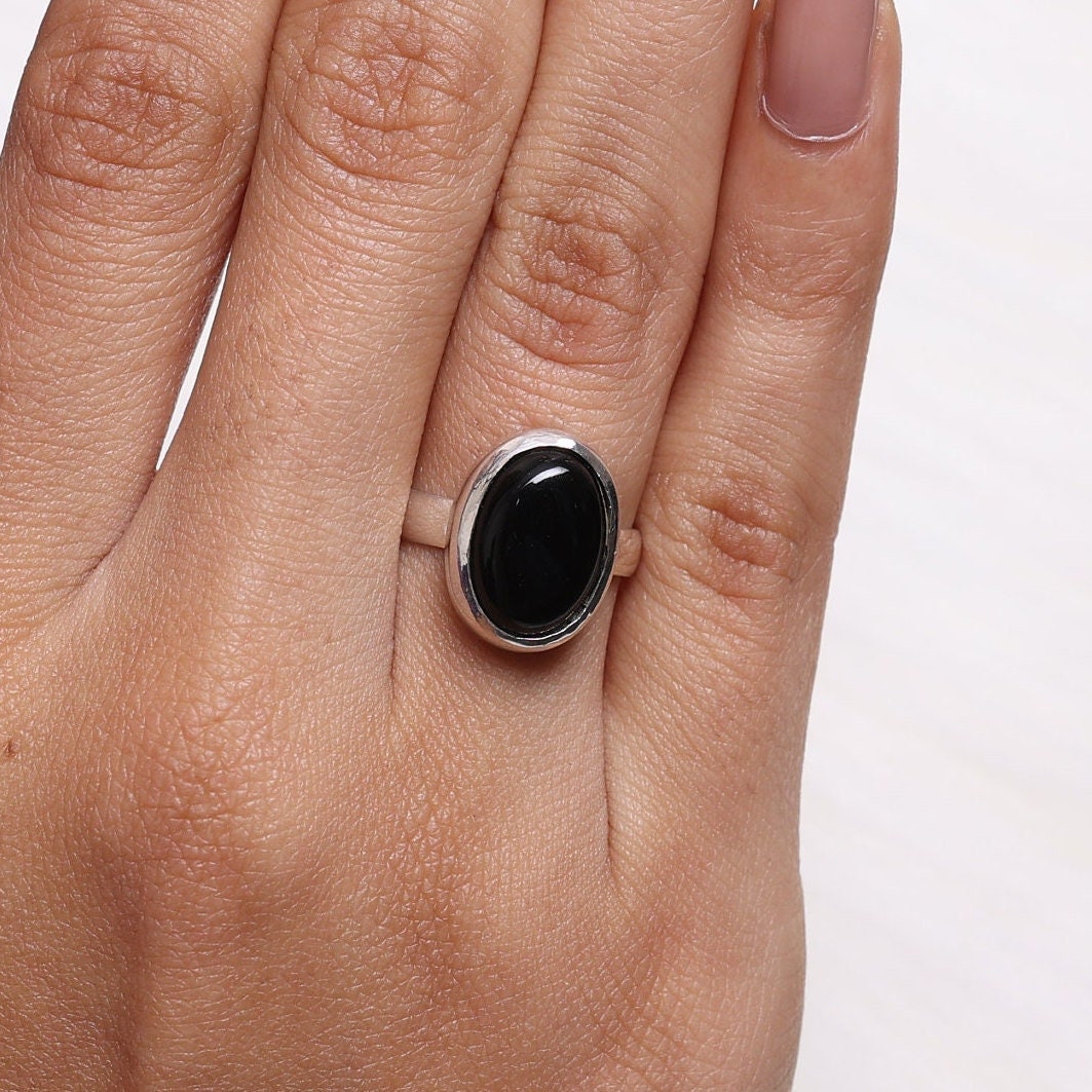 Black Onyx Sterling Silver Ring