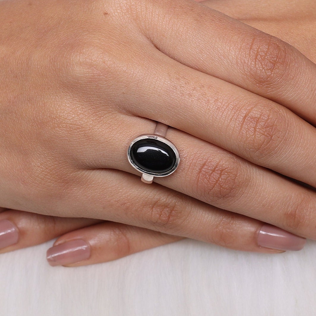 Black Onyx Sterling Silver Ring