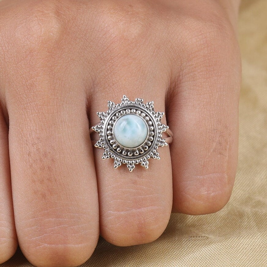 Dominican Larimar Sterling Silver Ring