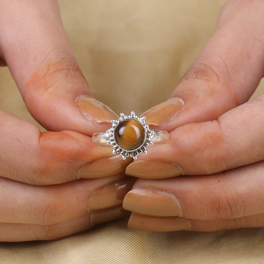 Tiger Eye Sterling Silver Ring