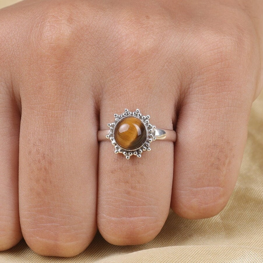 Tiger Eye Sterling Silver Ring