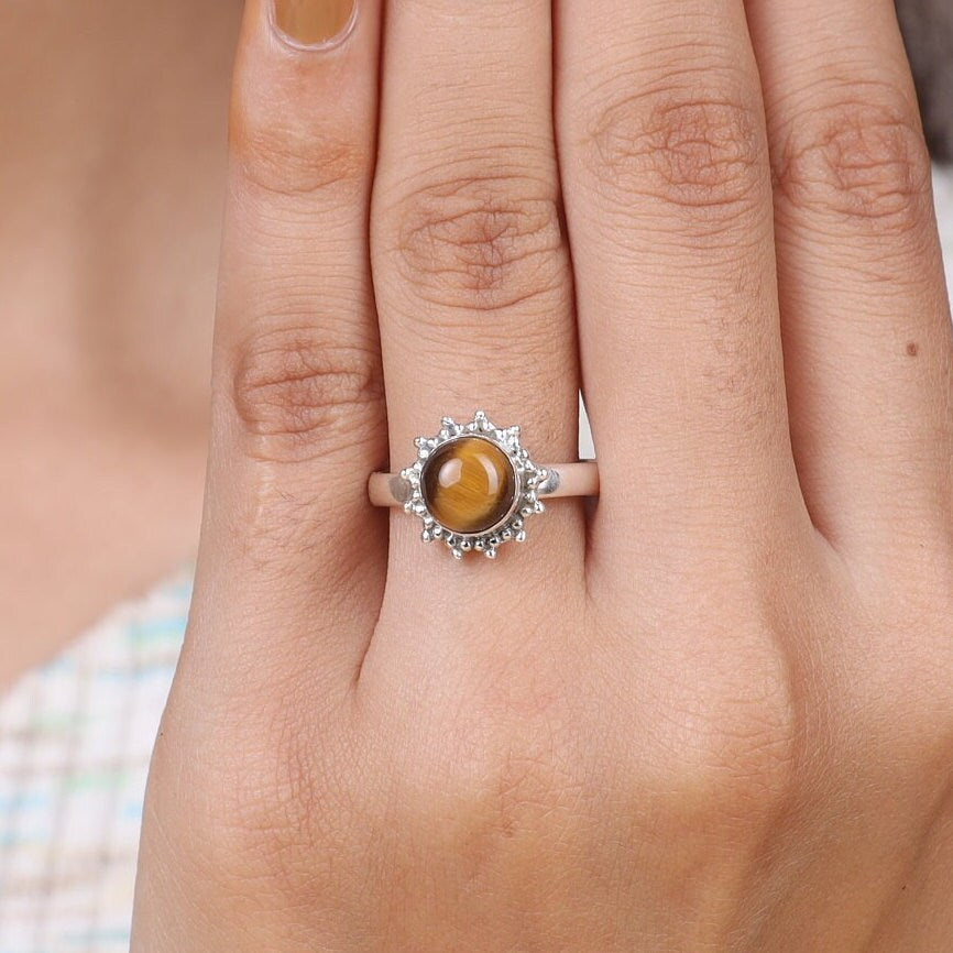 Tiger Eye Sterling Silver Ring