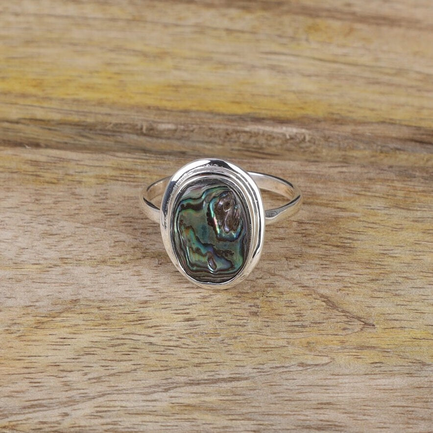 Abalone Shell Sterling Silver Ring