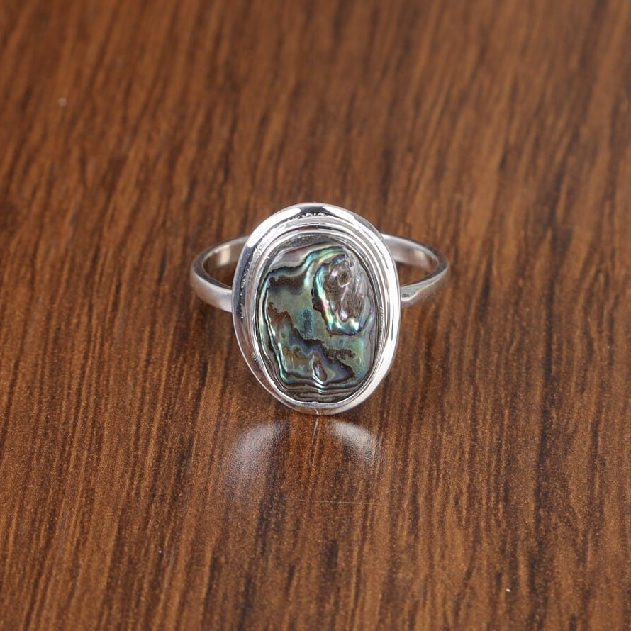 Abalone Shell Sterling Silver Ring