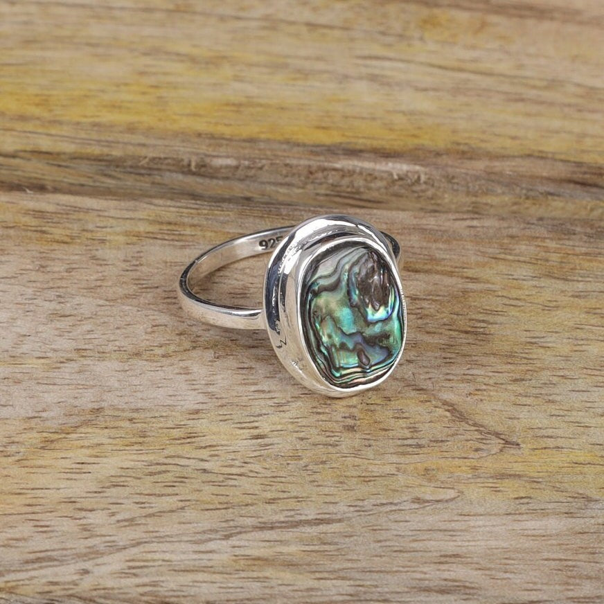 Abalone Shell Sterling Silver Ring