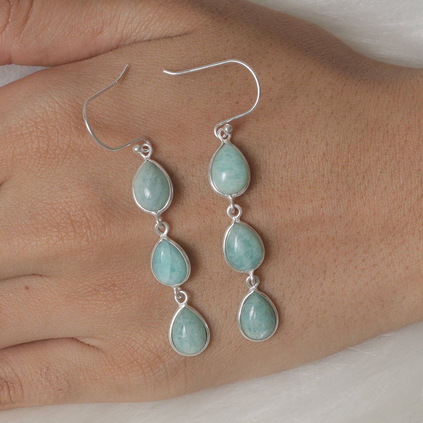 Amazonite Sterling Silver Earrings