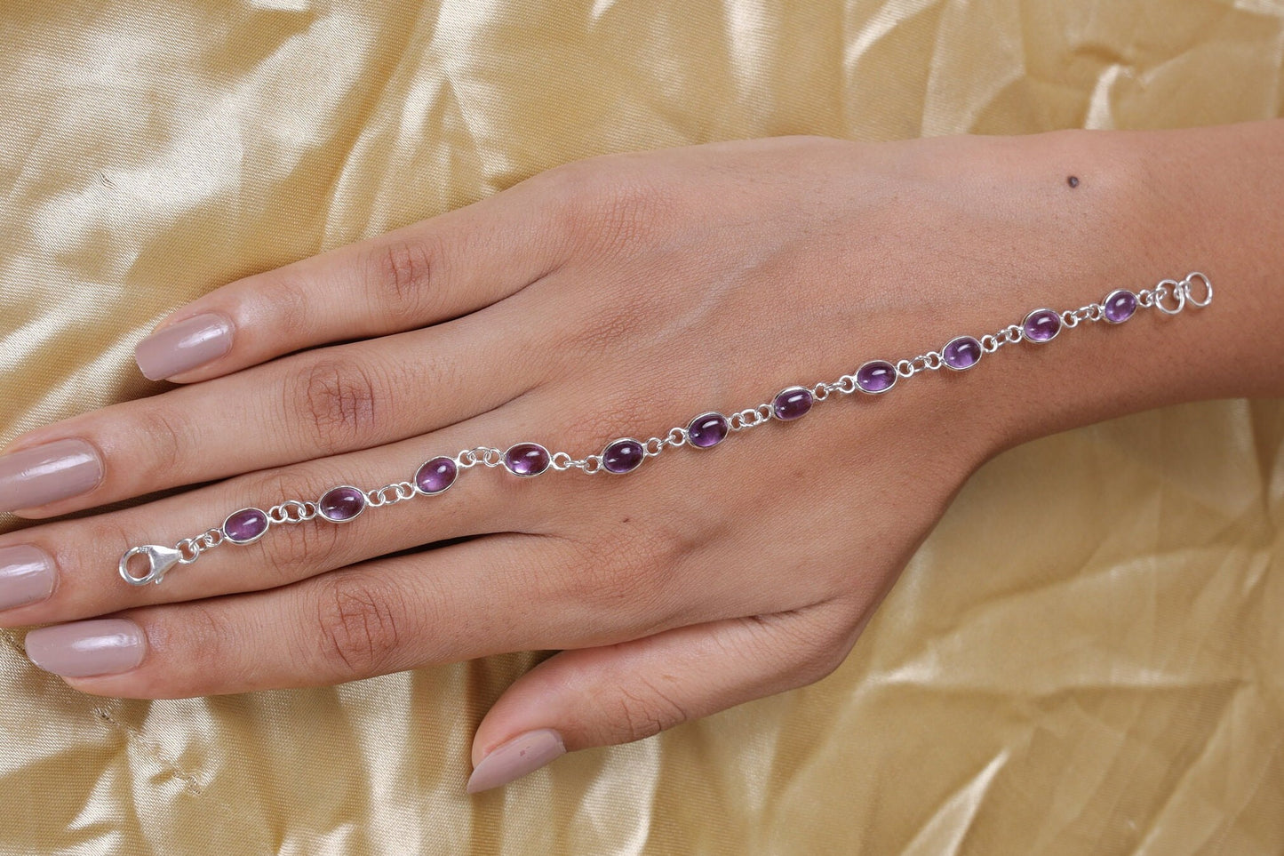 Amethyst Sterling Silver Bracelet