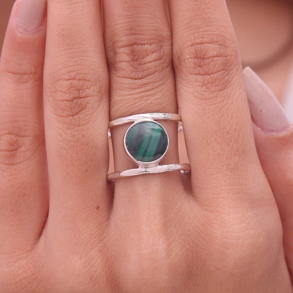 Malachite Sterling Silver Ring