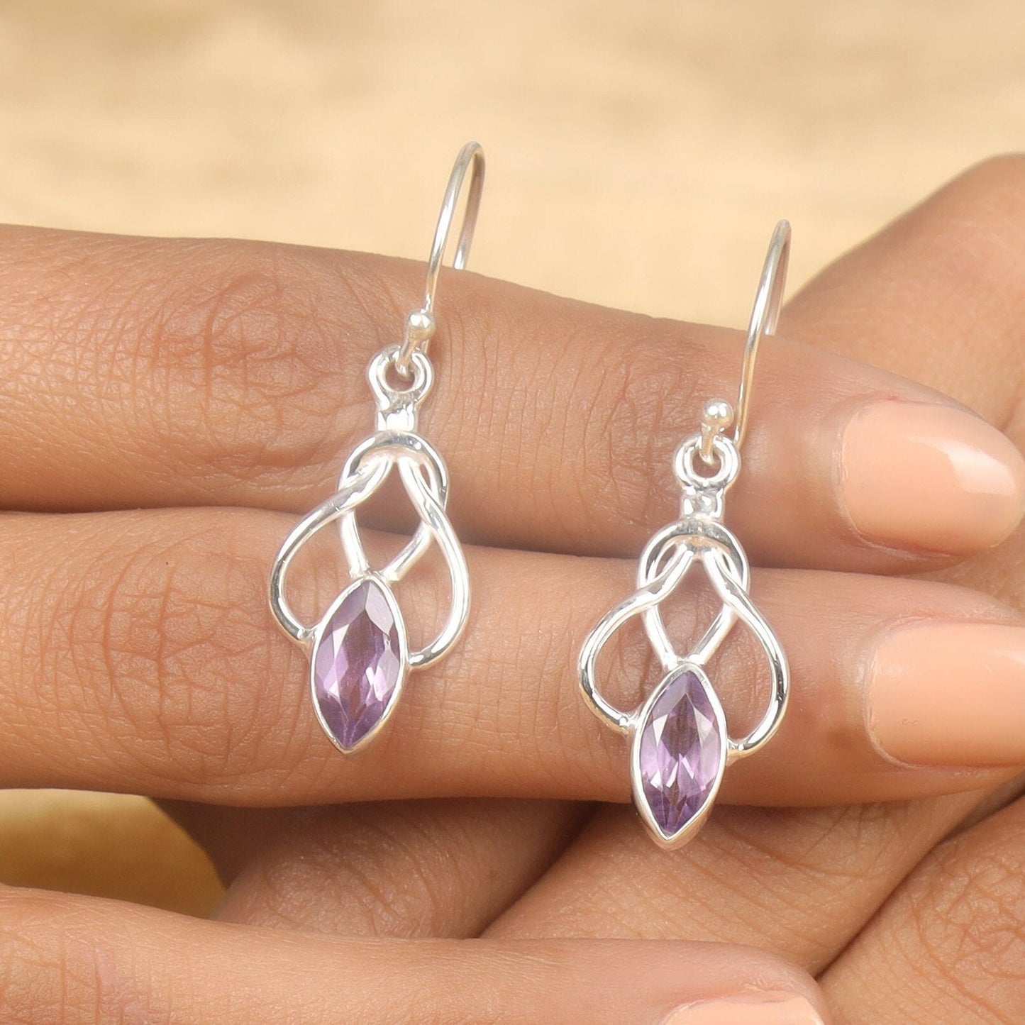 Amethyst Sterling Silver Earrings