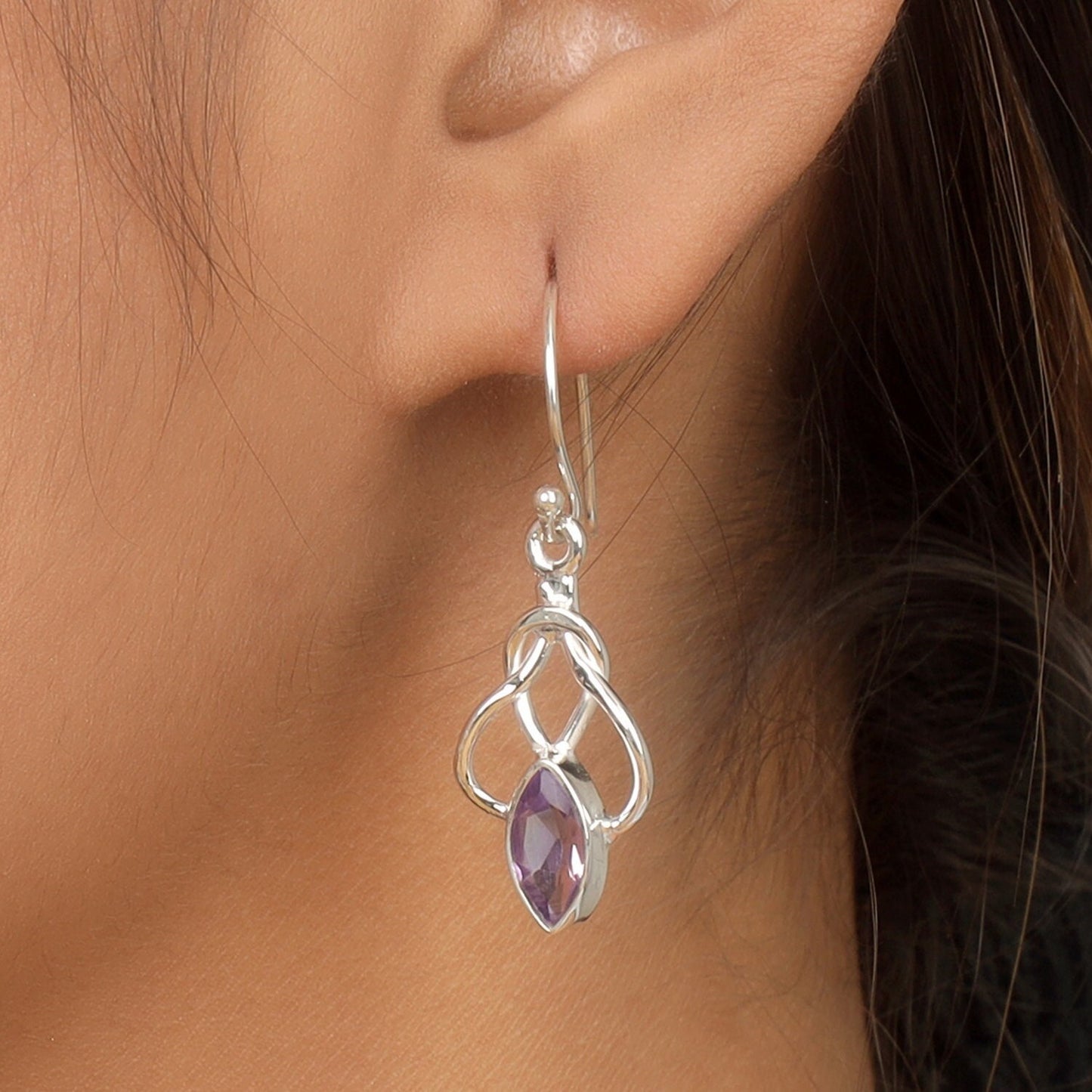 Amethyst Sterling Silver Earrings