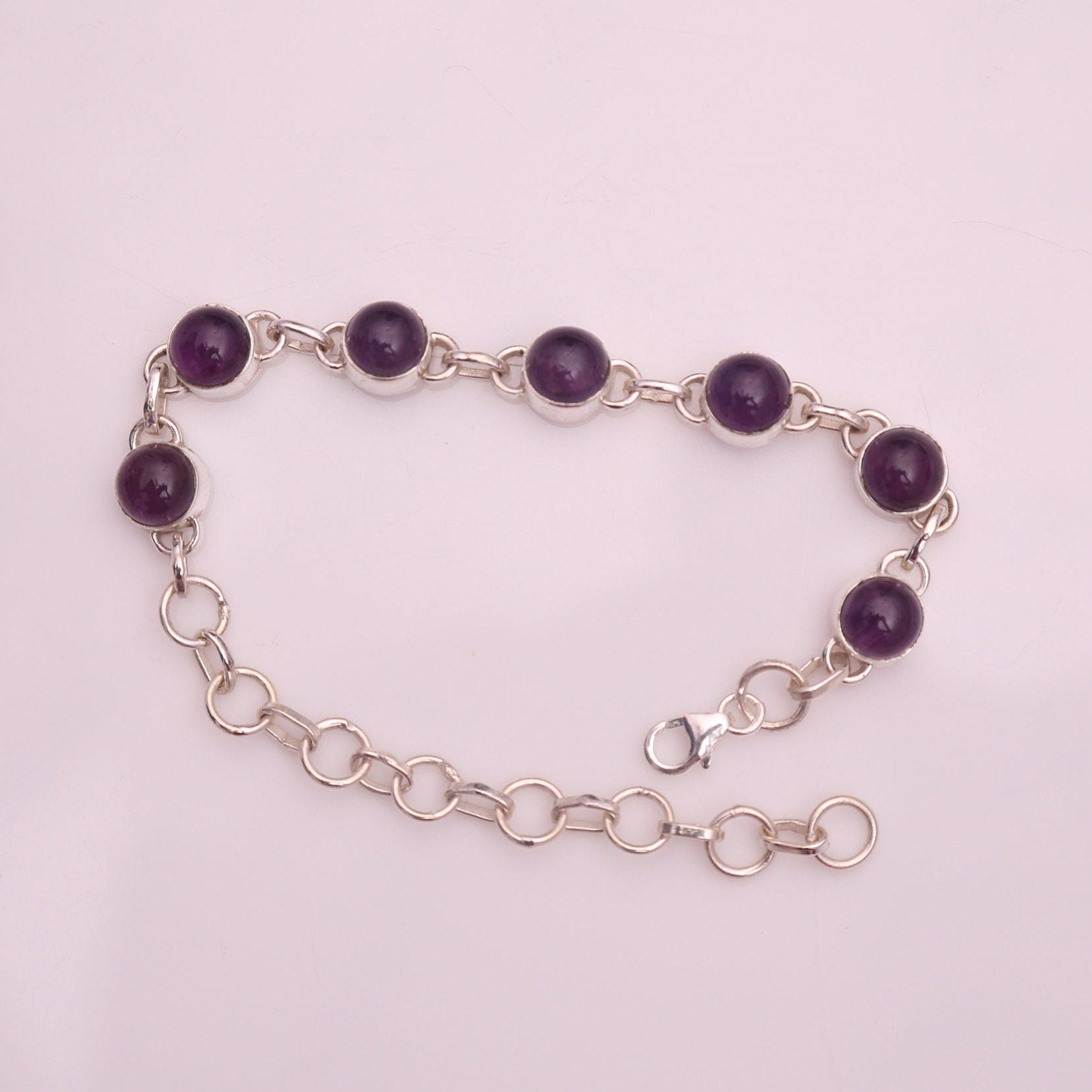 Amethyst Sterling Silver Bracelet