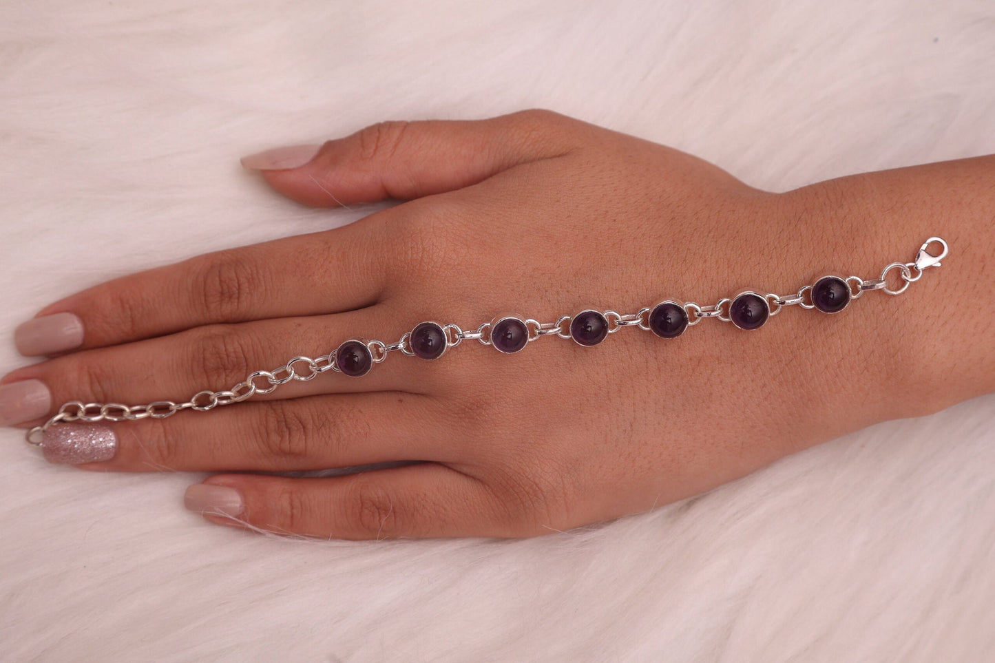 Amethyst Sterling Silver Bracelet