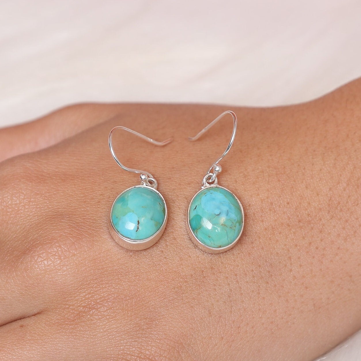 Arizona Turquoise Sterling Silver Earrings