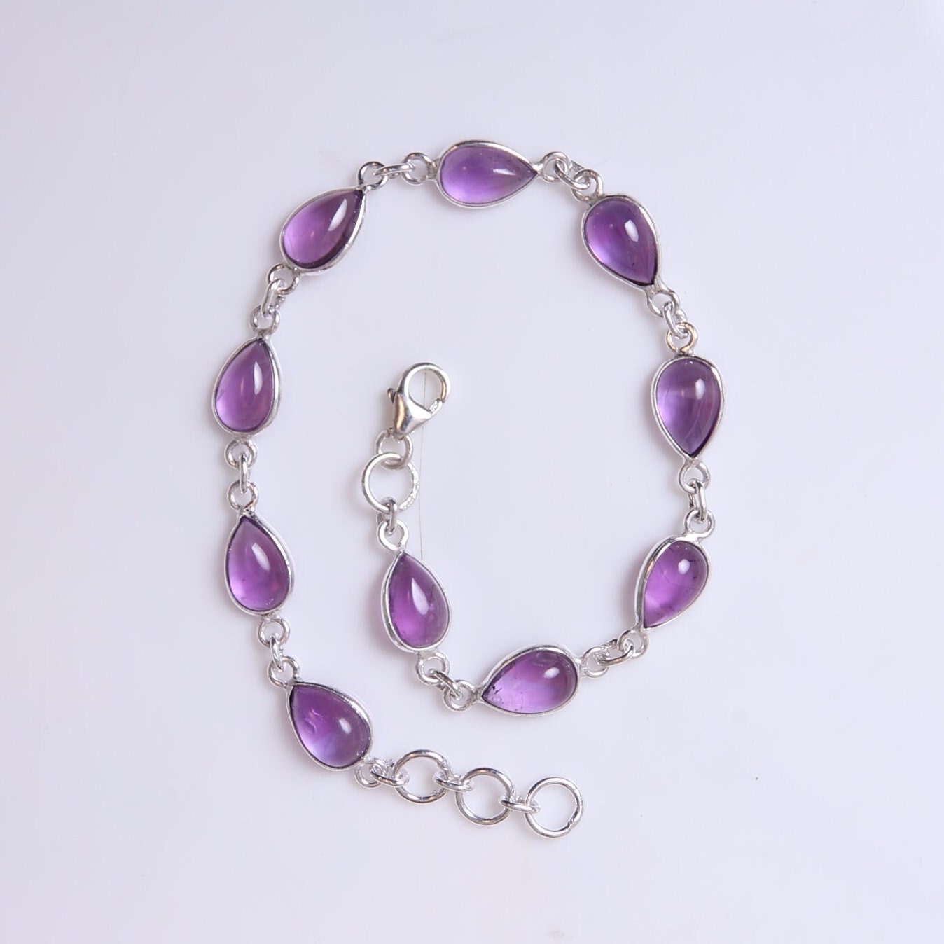 Amethyst Sterling Silver Bracelet