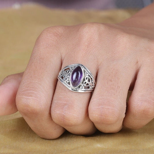 Amethyst 925 Sterling Silver Ring