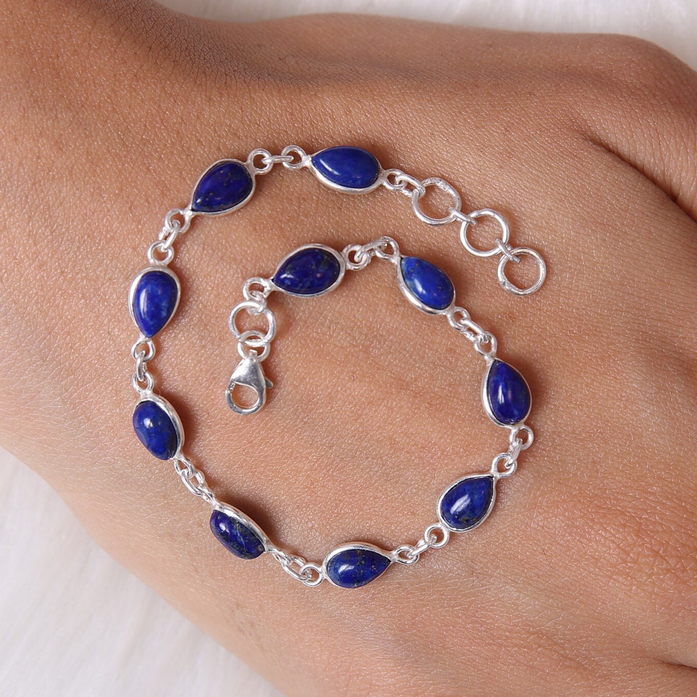 Lapis Lazuli Sterling Silver Bracelet