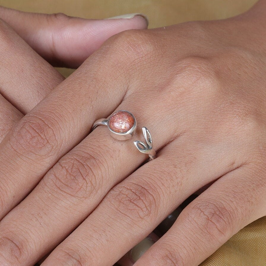 Sunstone Sterling Silver Ring