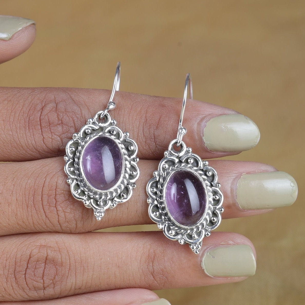 Amethyst Sterling Silver Earrings