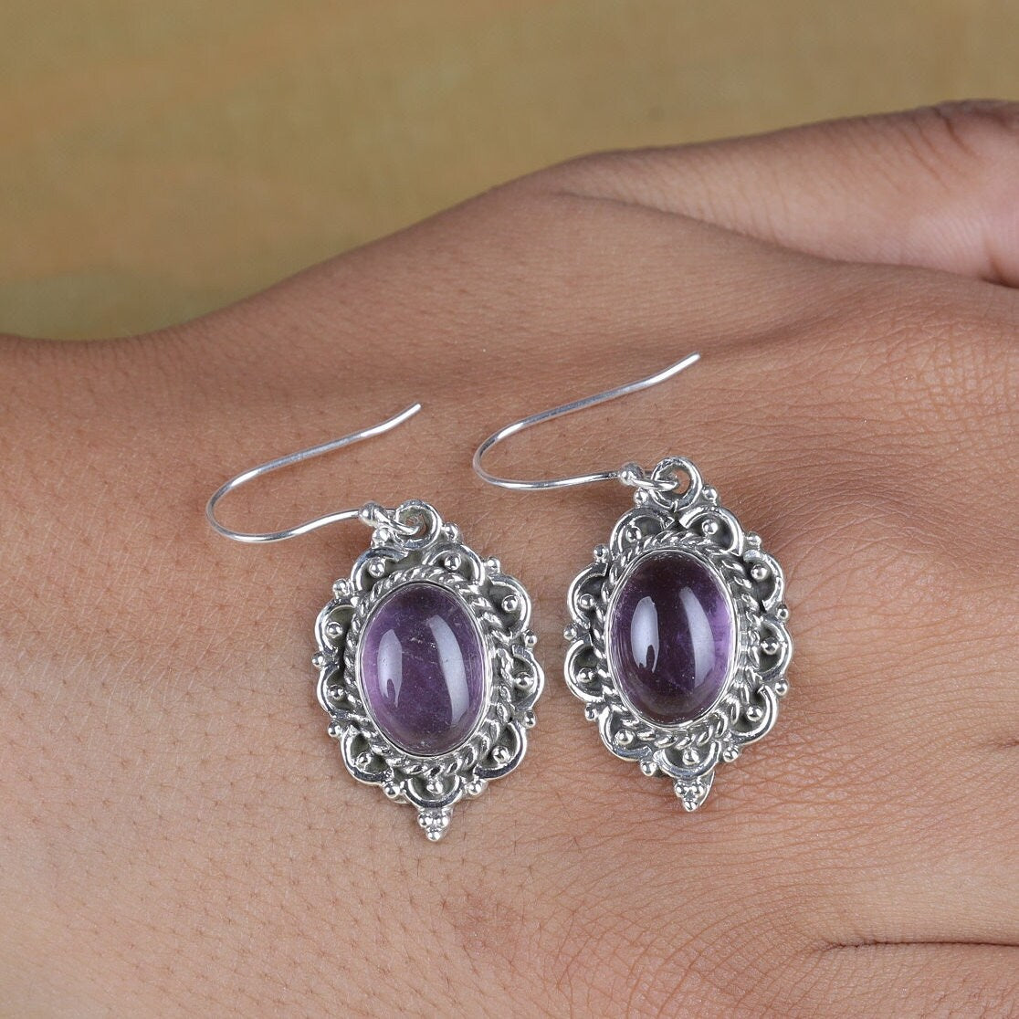 Amethyst Sterling Silver Earrings