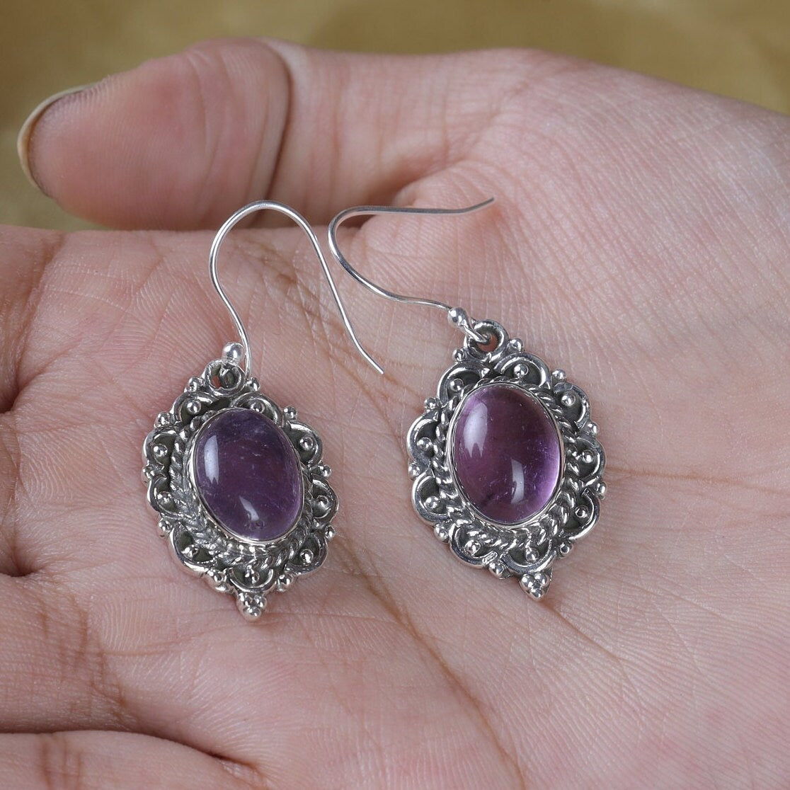 Amethyst Sterling Silver Earrings