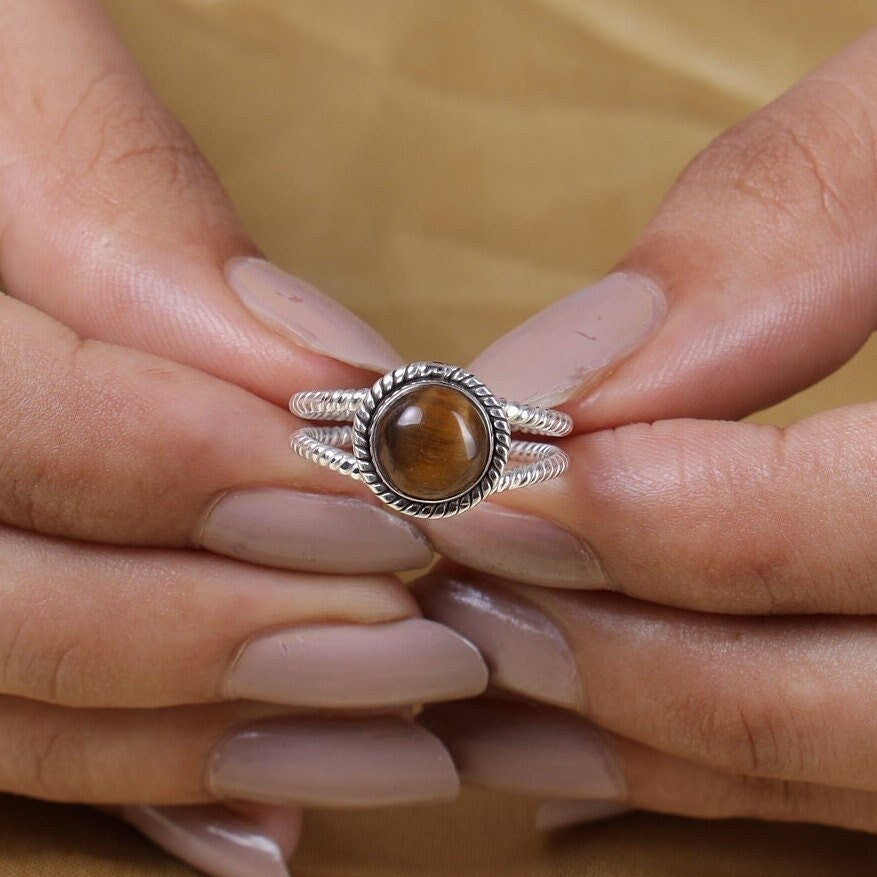 Tiger Eye Sterling Silver Ring