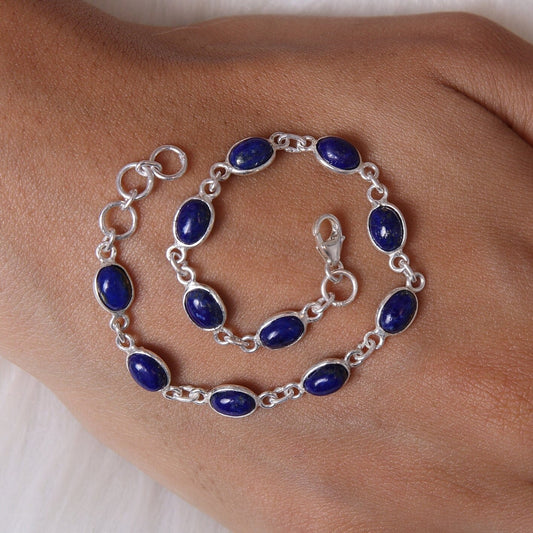 Lapis Lazuli Sterling Silver Bracelet