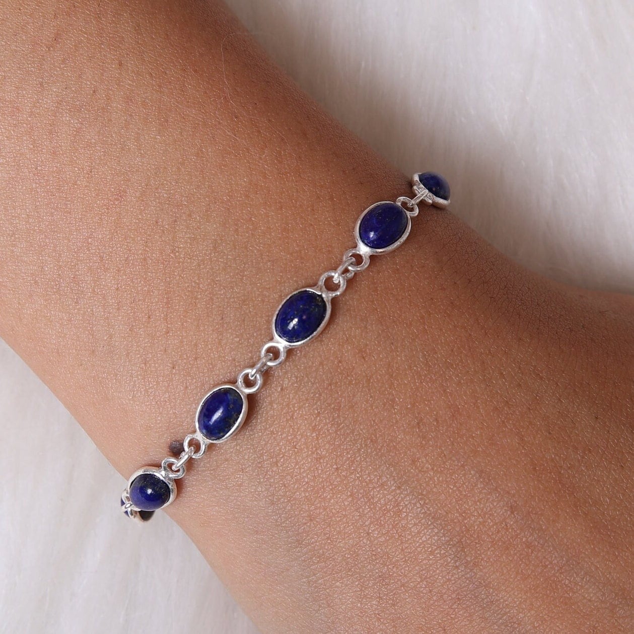 Lapis Lazuli Sterling Silver Bracelet