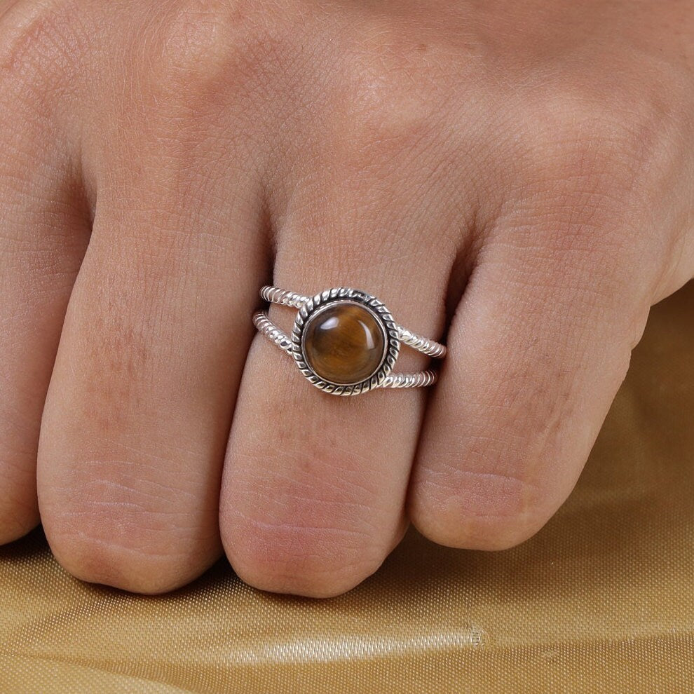 Tiger Eye Sterling Silver Ring