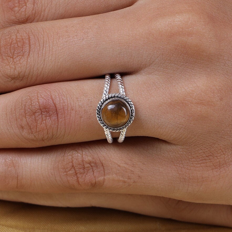 Tiger Eye Sterling Silver Ring