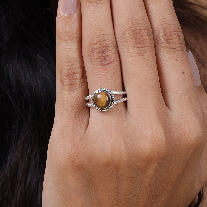 Tiger Eye Sterling Silver Ring