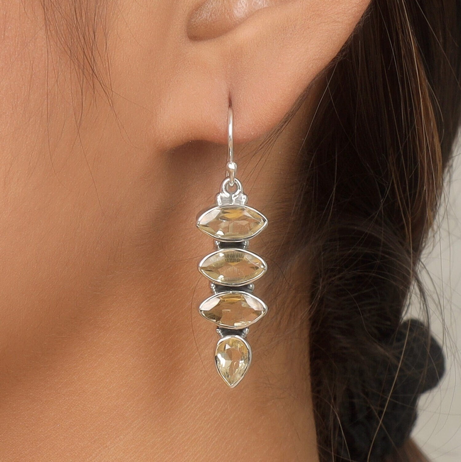 Citrine Sterling Silver Earrings