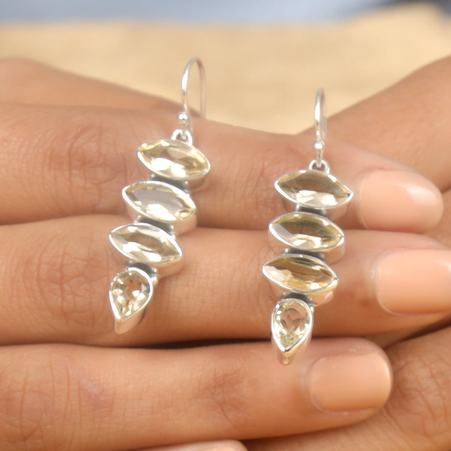 Citrine Sterling Silver Earrings