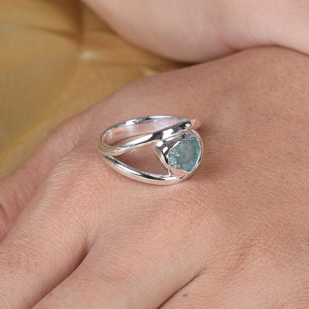 Aquamarine Sterling Silver Ring