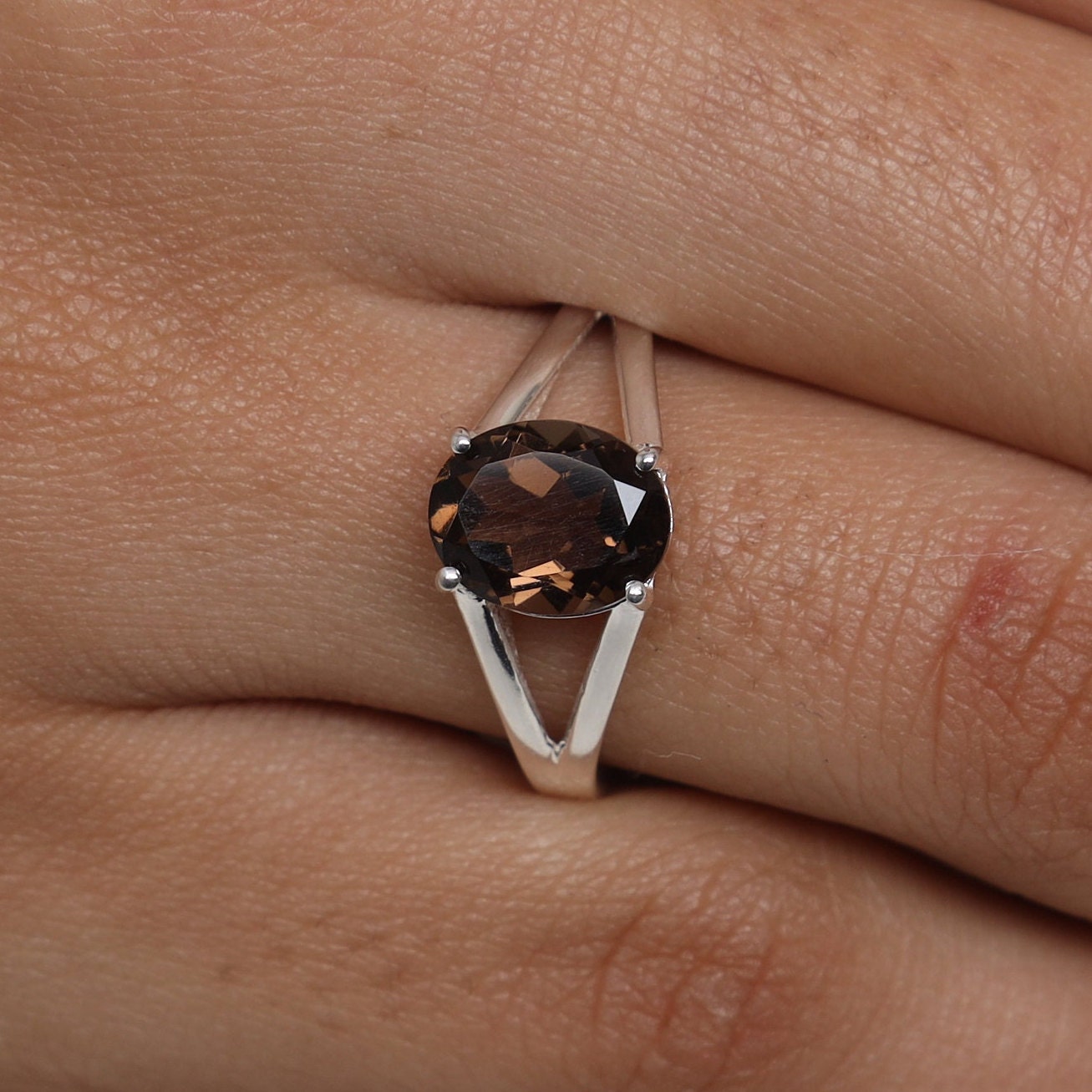 Smoky Topaz Sterling Silver Ring