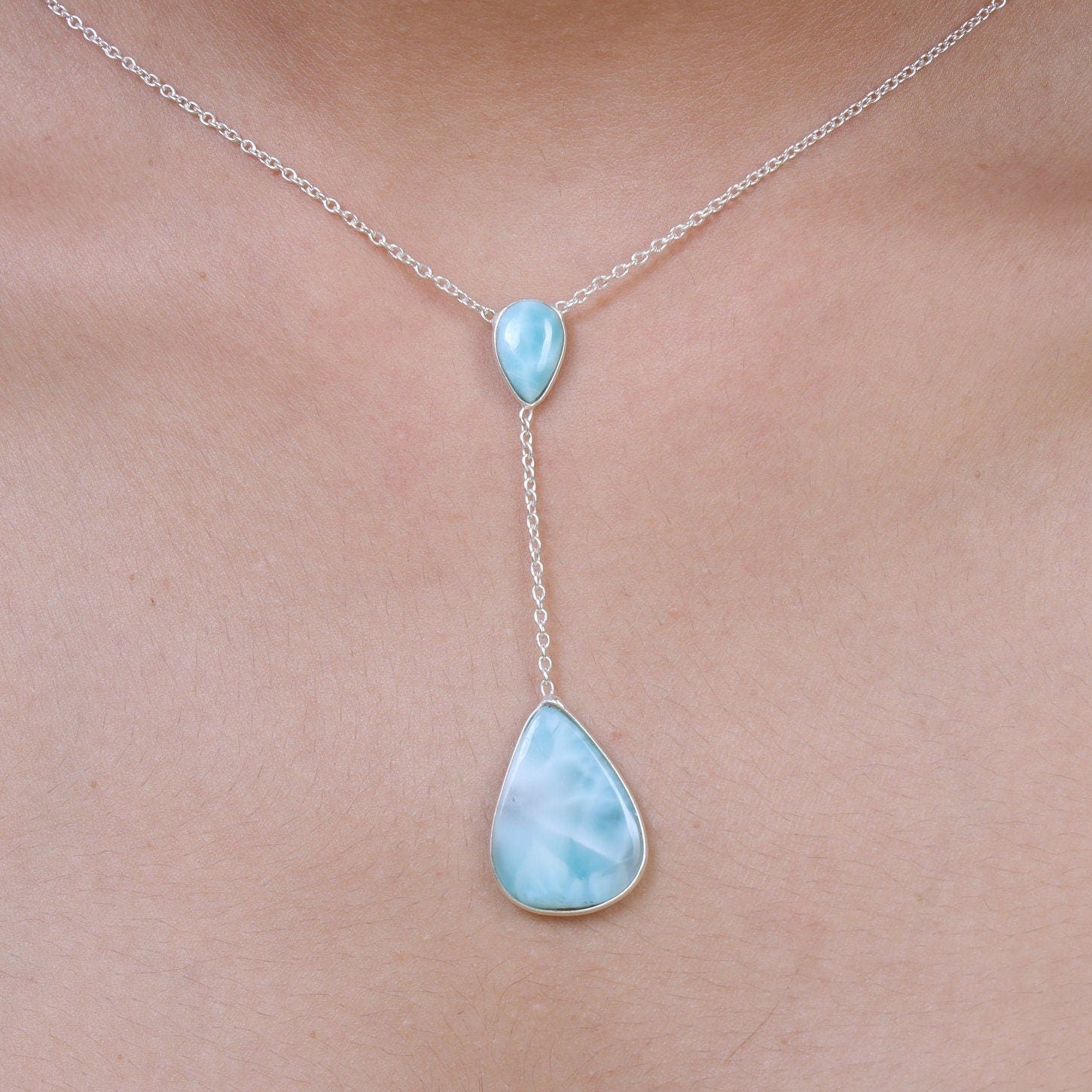 Dominican Larimar Sterling Silver Pendant