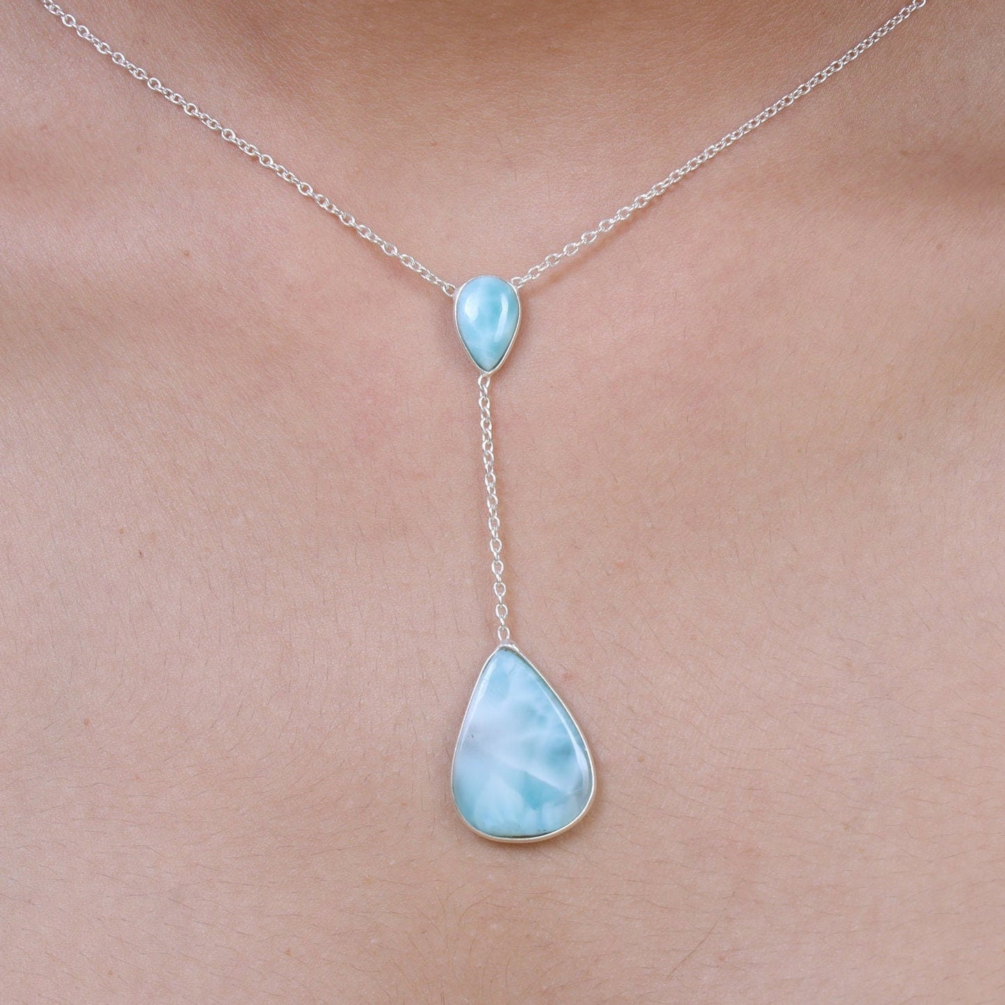 Dominican Larimar Sterling Silver Pendant