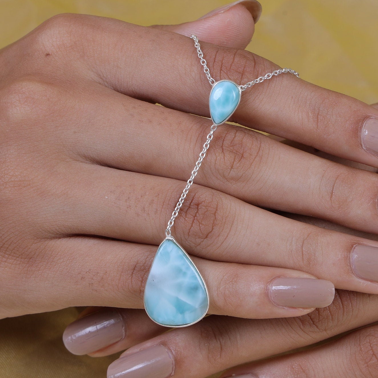 Dominican Larimar Sterling Silver Pendant