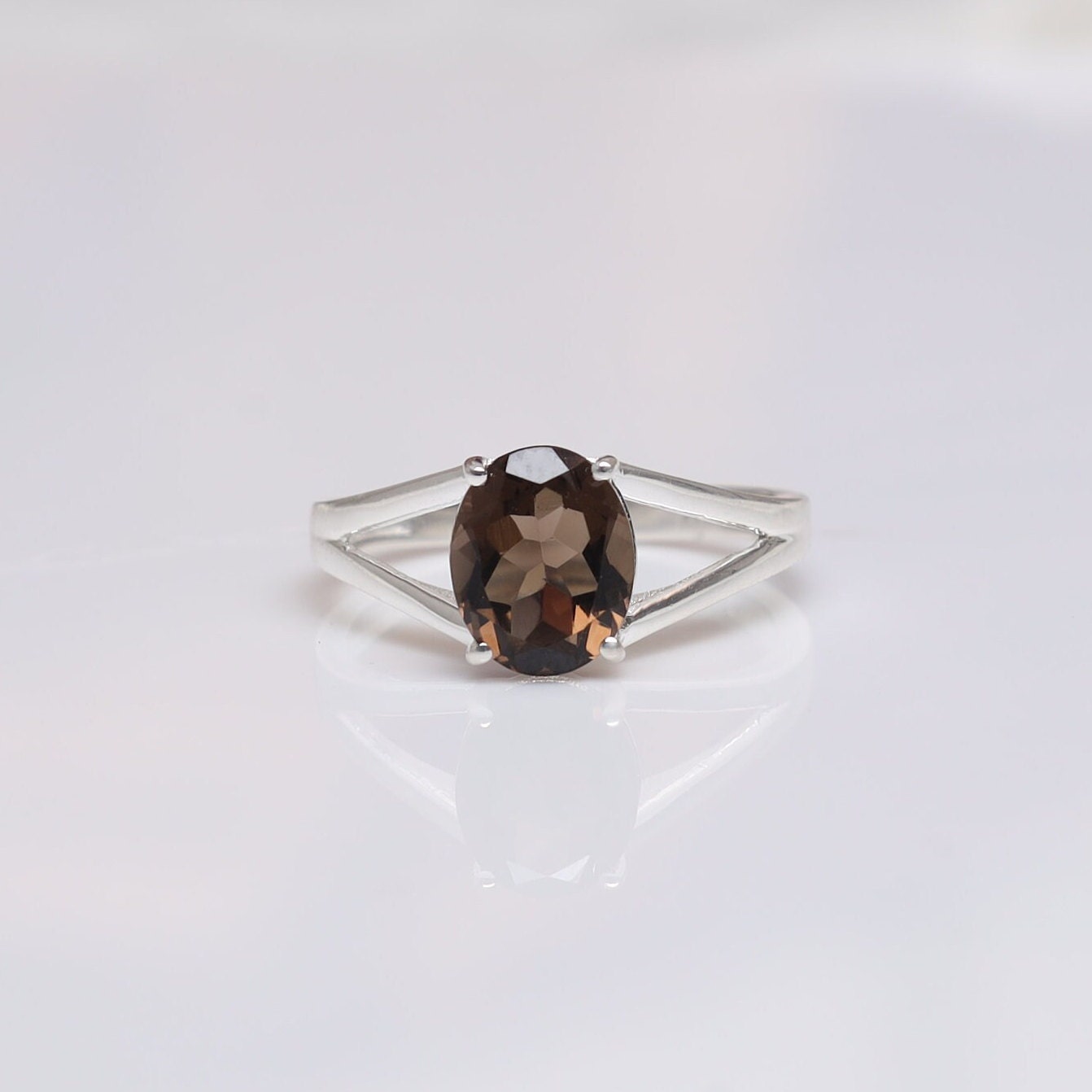 Smoky Topaz Sterling Silver Ring