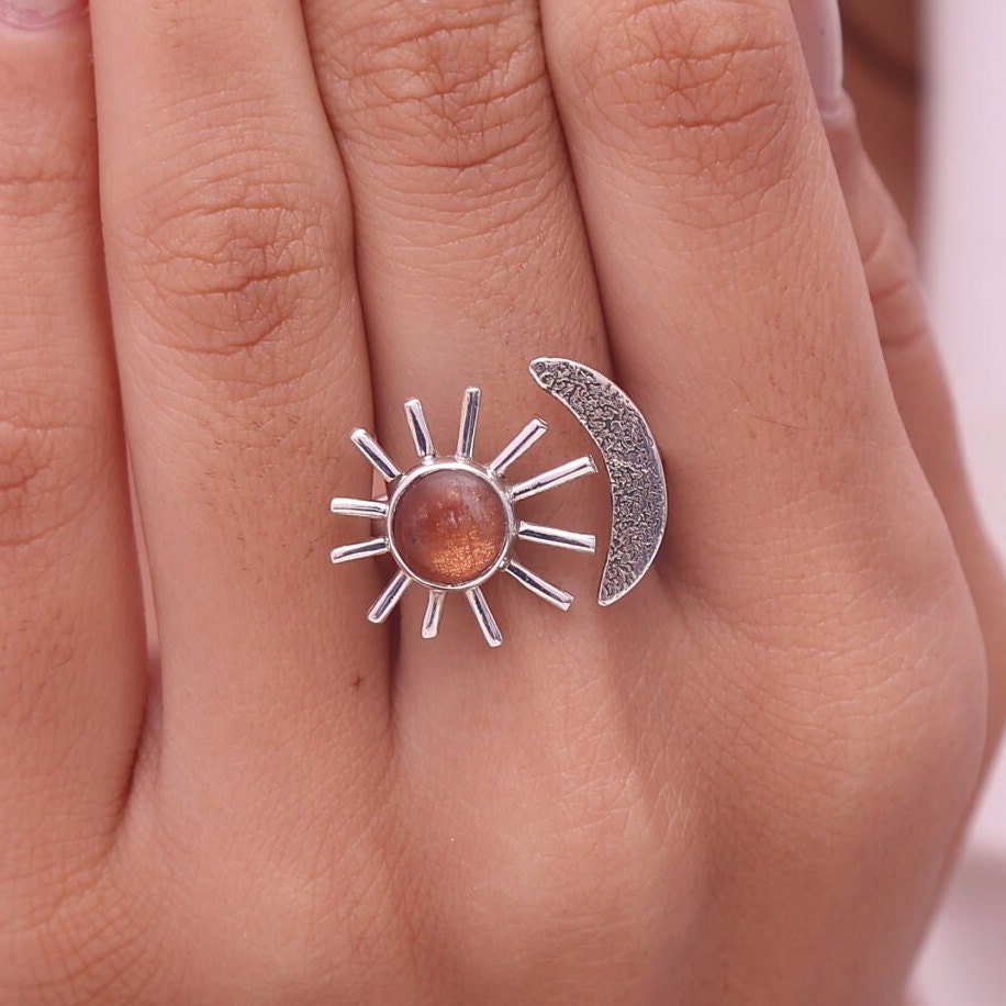 Sunstone Sterling Silver Ring