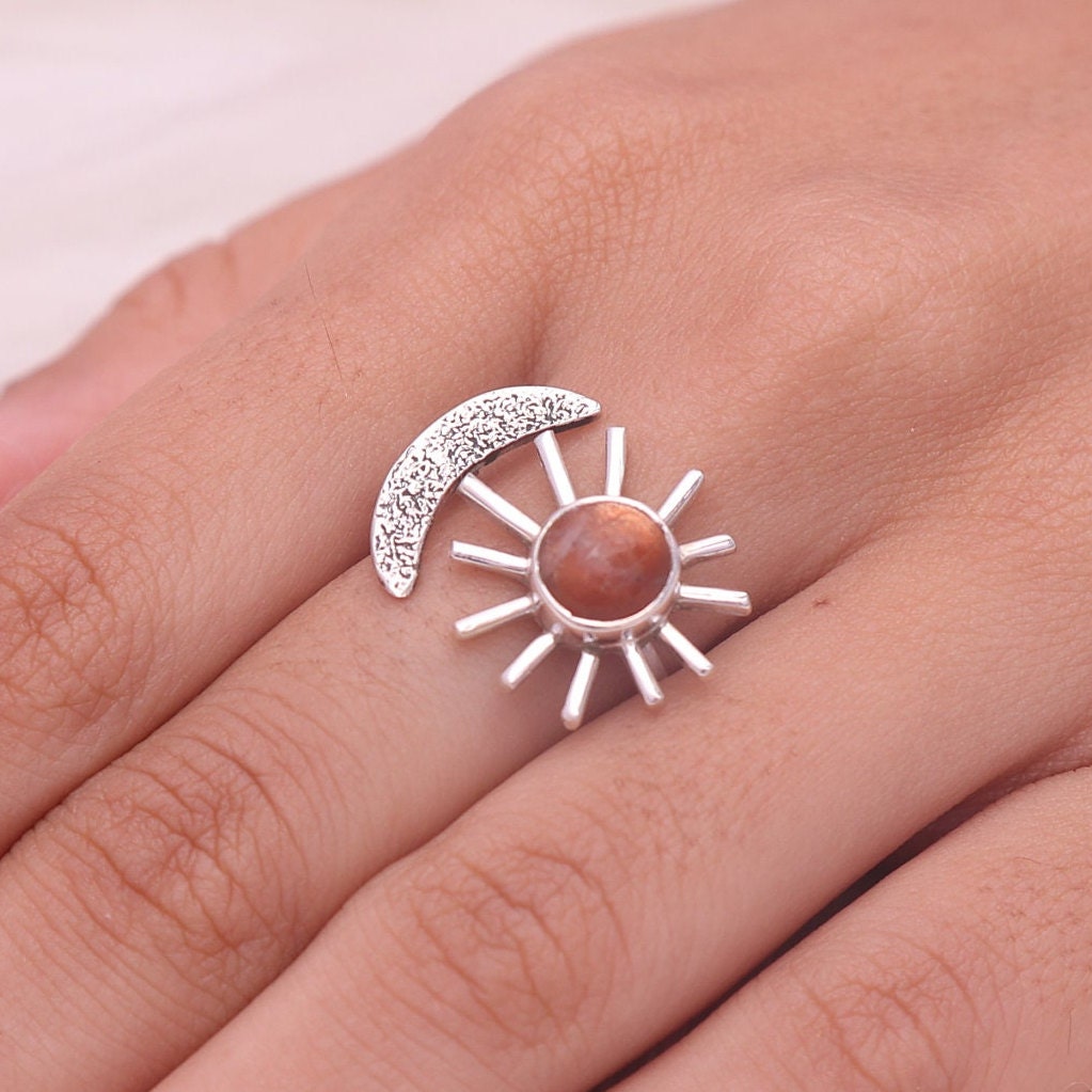 Sunstone Sterling Silver Ring