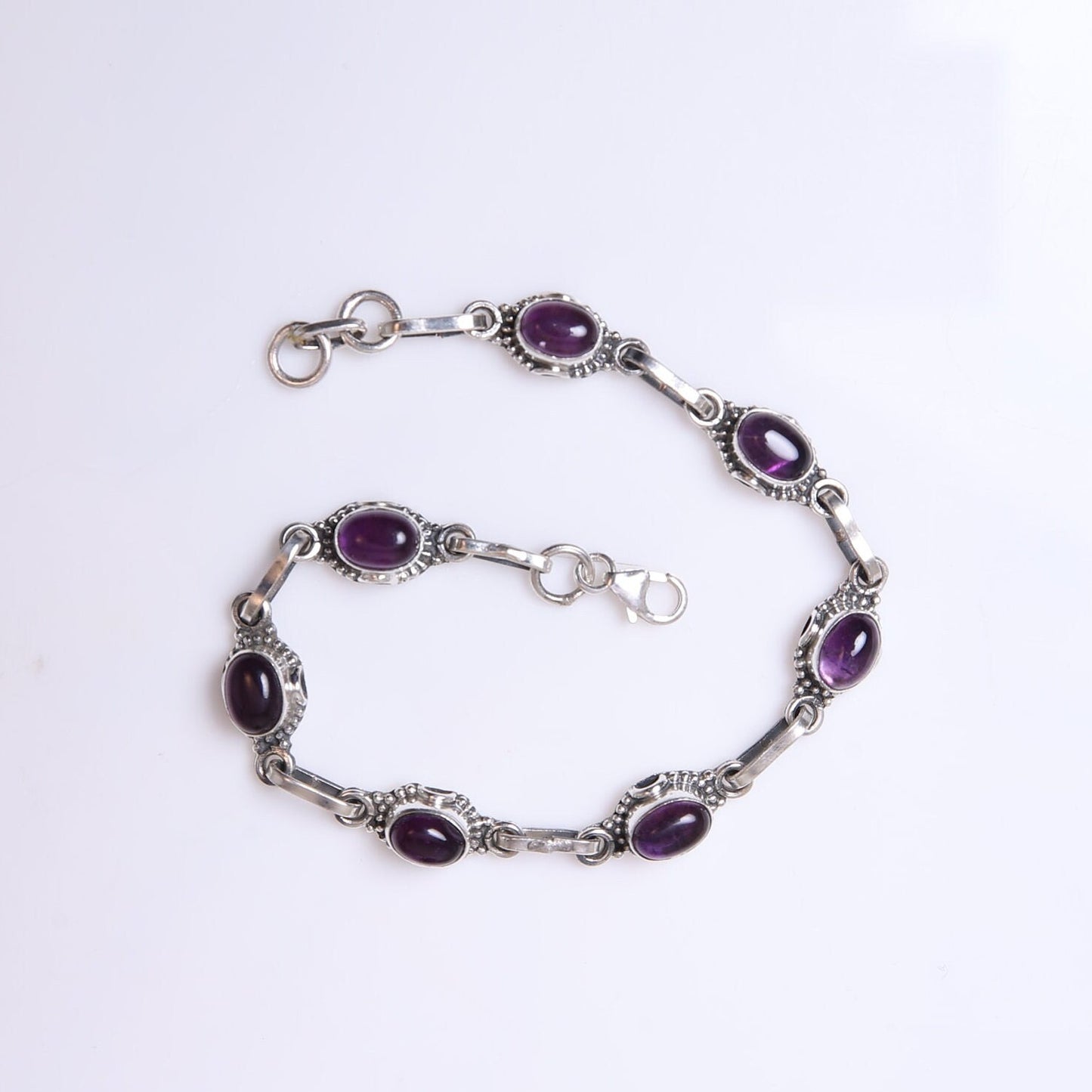 Amethyst Sterling Silver Bracelet