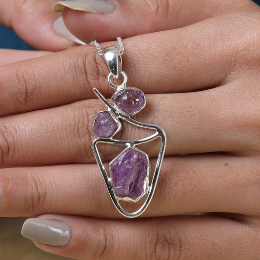 Amethyst Sterling Silver Pendant