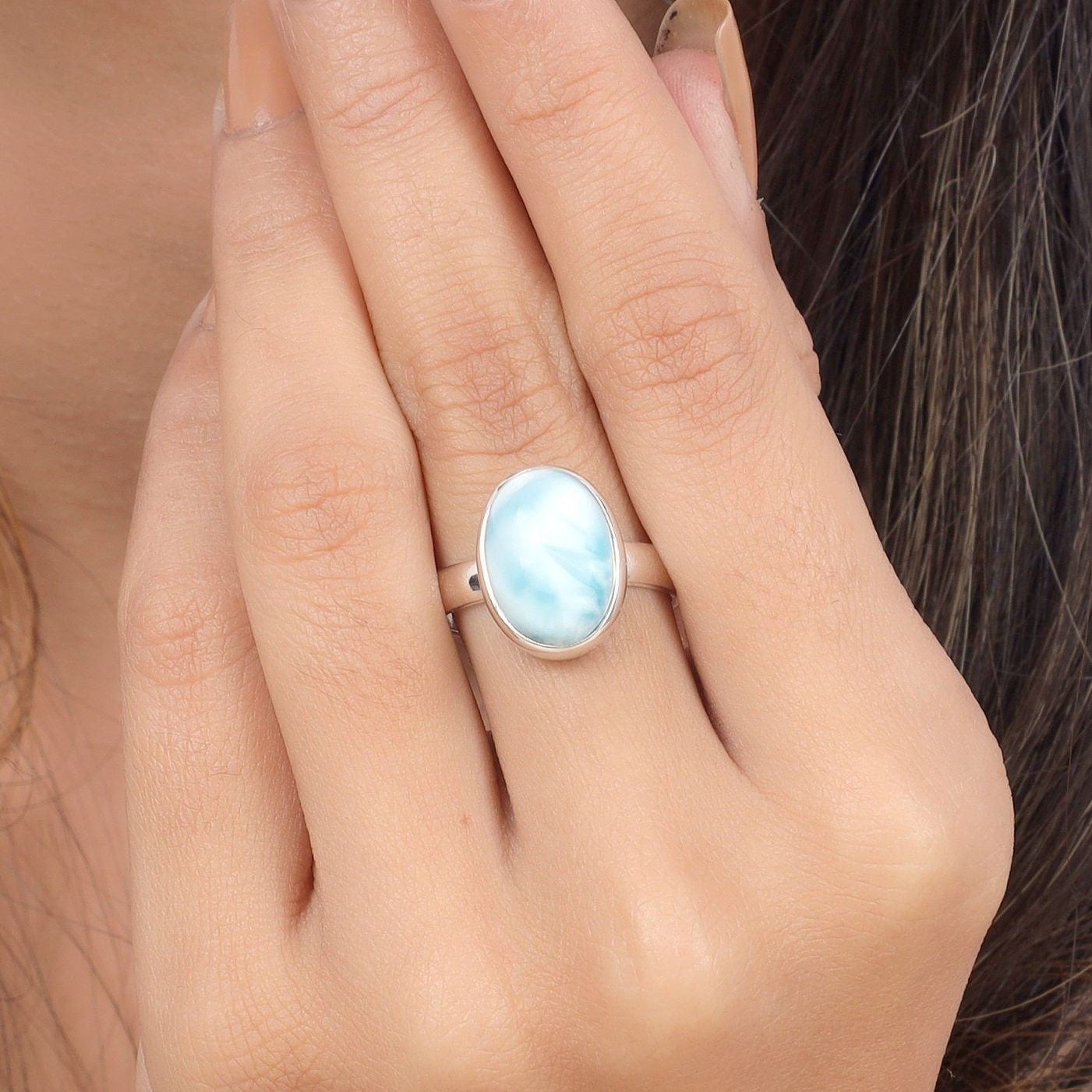 Dominican Larimar Sterling Silver Ring