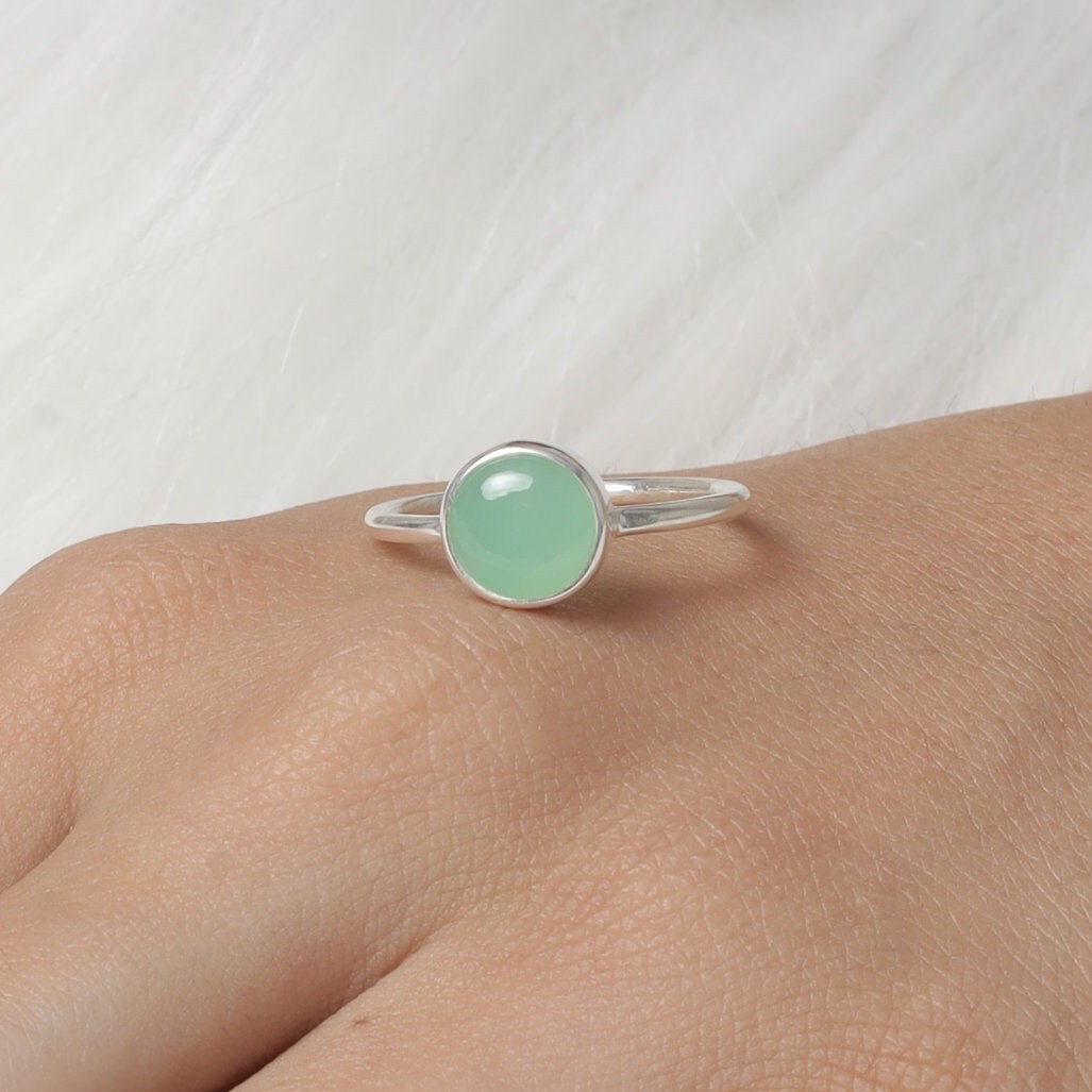 Chrysoprase 925 Sterling Silver Ring