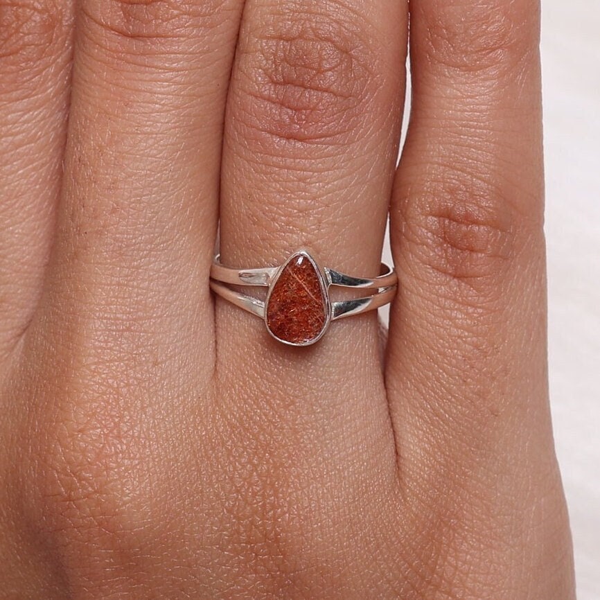 Sunstone Sterling Silver Ring