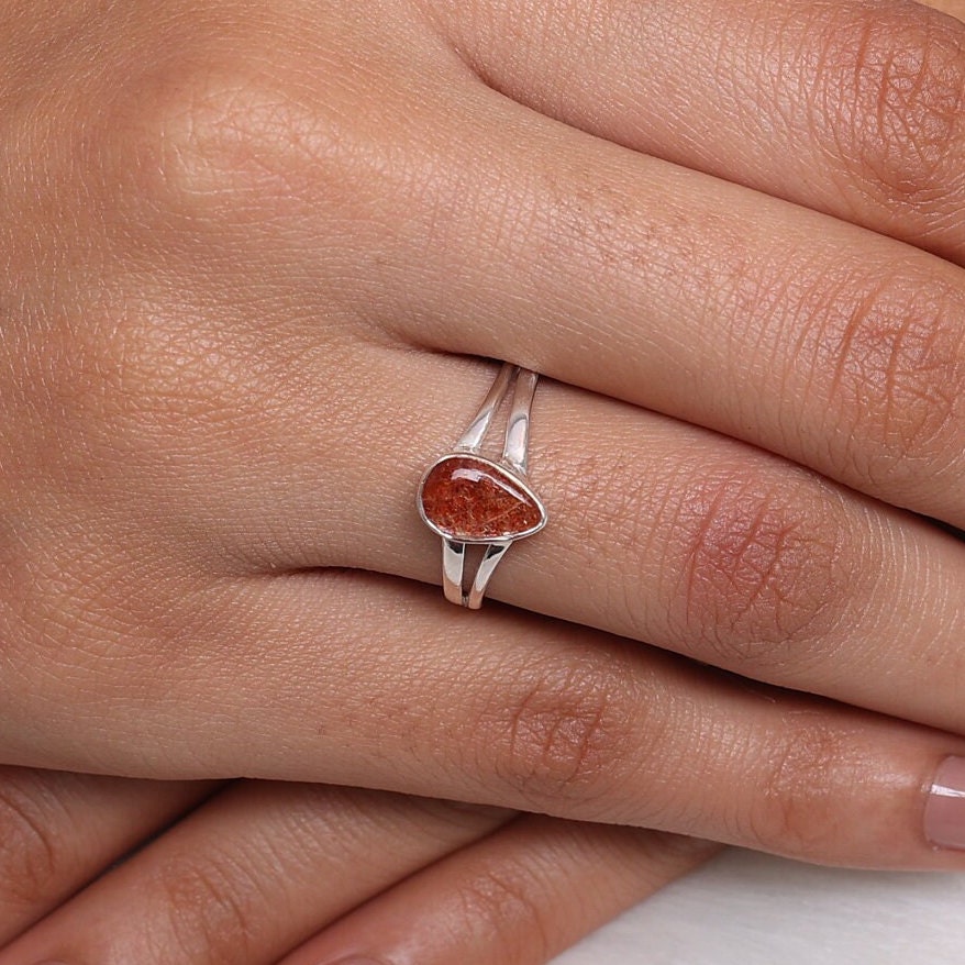 Sunstone Sterling Silver Ring