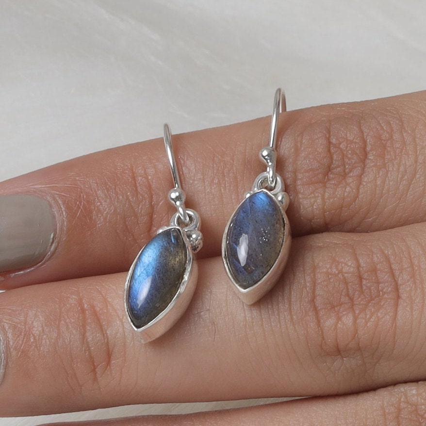 Labradorite Sterling Silver Earrings