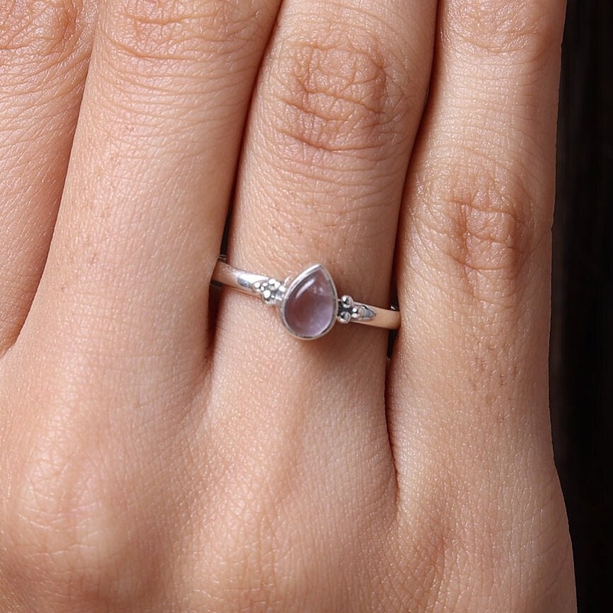 Rose Quartz Sterling Silver Ring