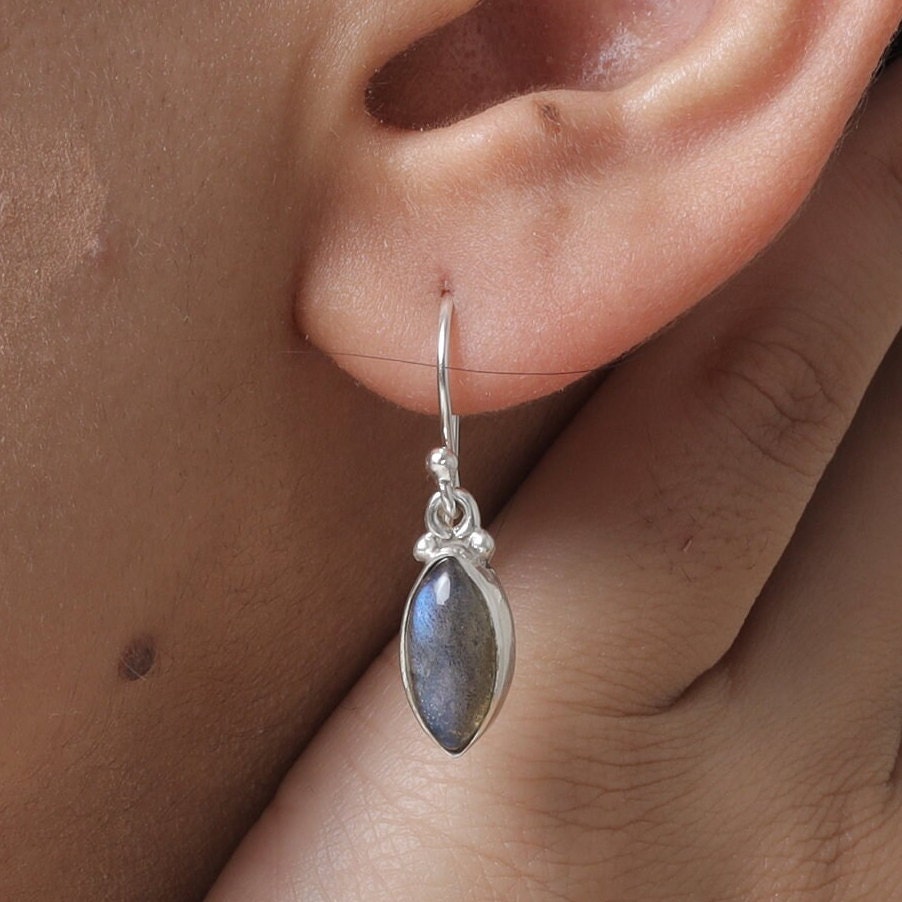 Labradorite Sterling Silver Earrings